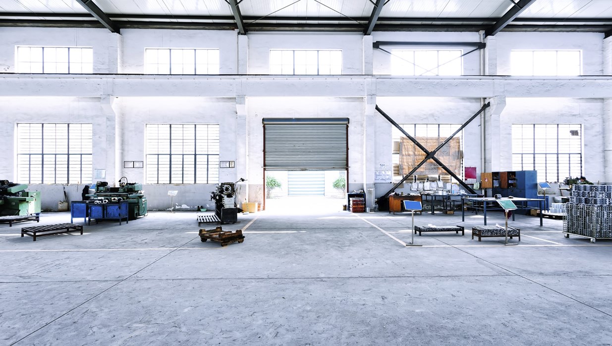 Internal shot of industrial warehouse